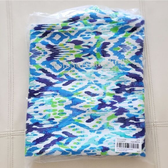 Blue and Green Women's Wide Leg Pants Size L - Picture 4 of 4